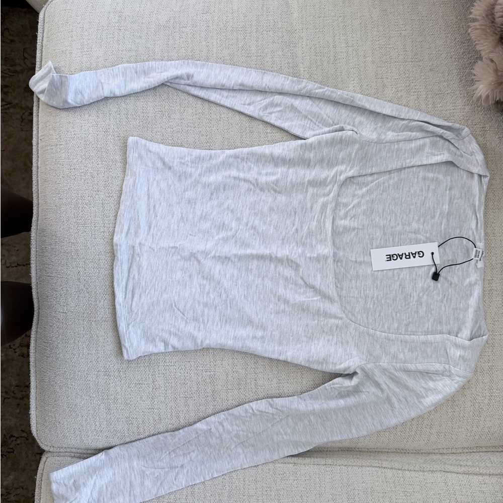 Garage Women's Light Gray Long Sleeve Tee
